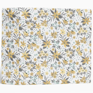 Classeur Gold Winter Floral Design