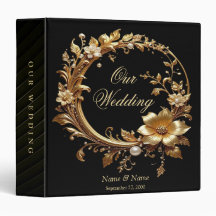 Golden Floral Ornate Frame Album Binder