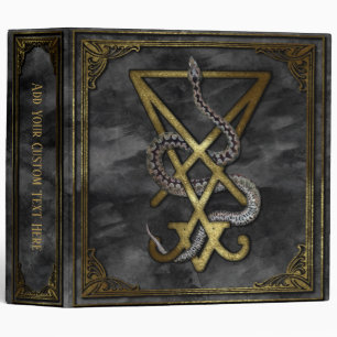 Classeur Golden Lucifer Serpent Sigil Occult Grimoire
