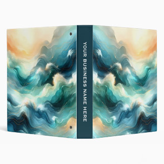 Classeur Golden Ocean Flow Abstract Waves
