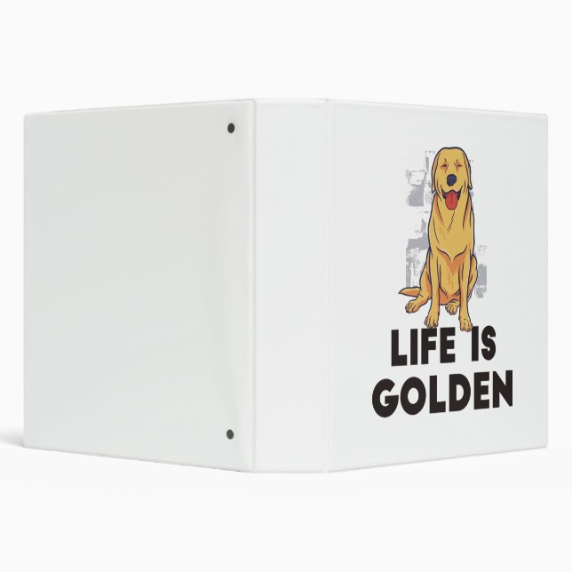 Classeur Golden Retriever Dog - La vie est dorée (Arrière-plan)