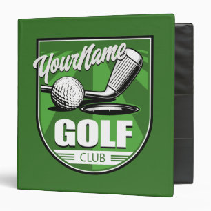 Classeur Golf Club NAME Pro Golfer Player Personnalisé