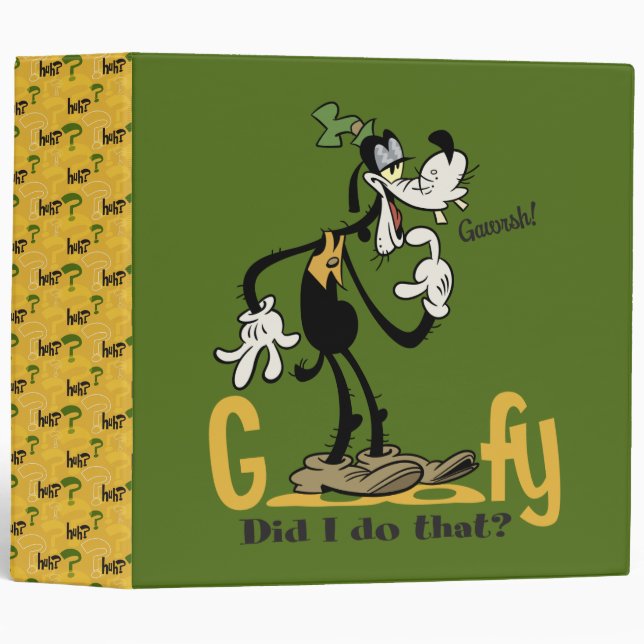 Classeur Goofy - Ai-je fait ça ? (Devant/Côté)