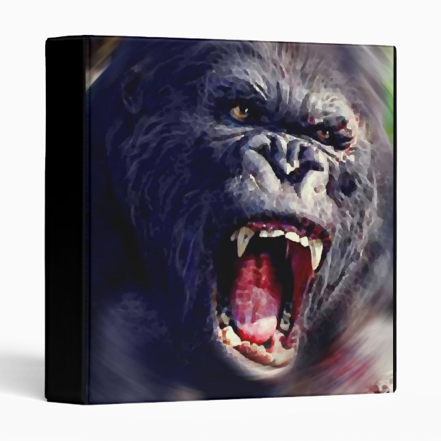 Classeur Gorilla hurle (Devant/Côté)