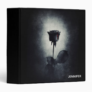 Classeur Goth Black Rose Dripping Blood