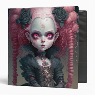 Classeur Goth Girl Rose Noir Déplaisant mignon
