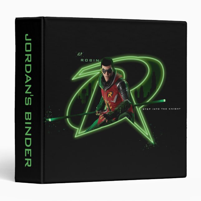 Classeur Gotham Knights Robin en logo (Devant/Côté)