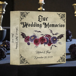 Classeur Gothique Chauve-souris Mariage Photo Album 3 Class