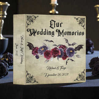 Classeur Gothique Chauve-souris Mariage Photo Album 3 Class