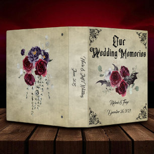 Classeur Gothique Chauve-souris Mariage Photo Album 3 Class