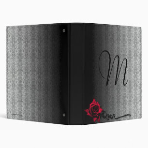 Classeur gothique du Monogramme de rose rouge