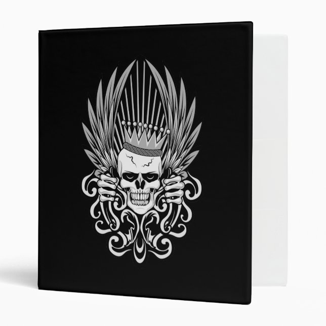 Classeur Gothique King Skull (Devant/intérieur)