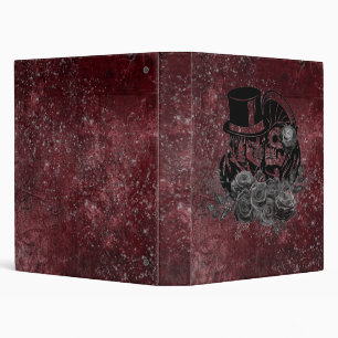 Classeur Gothique Kissing Skulls Couple Et Sang Rouge Étern