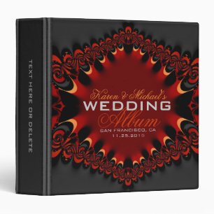 Classeur Gothique Satin Rouge+Noir Album de mariage Classeu