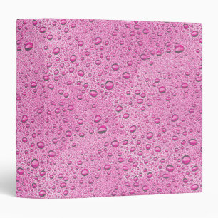 Classeur gouttelettes d'eau roses chaudes