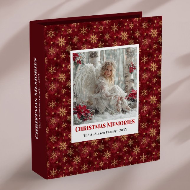 Classeur Graceful Angelic Christmas Red Poinsettia album (Graceful Angelic Christmas Red Poinsettia album)