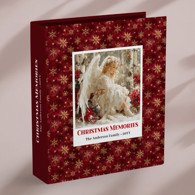 Classeur Graceful Angelic Victorian Red Christmas Memory (Graceful Angelic Victorian Red Christmas ring binder)