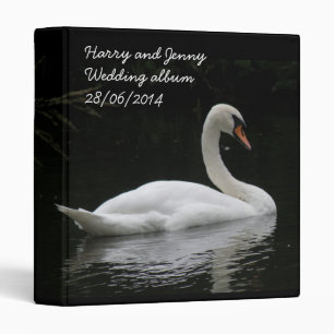 Classeur Graceful White Swan Custom Wedding Album