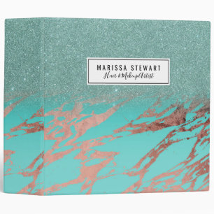 Classeur Gradient de marbre turquoise de parties