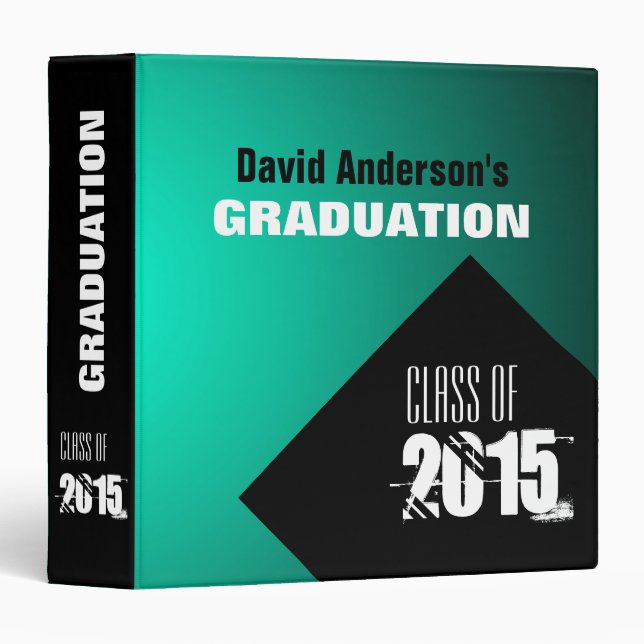 Classeur Graduation Party Class of 2018 Custom Guest Book 2 (Devant/Côté)