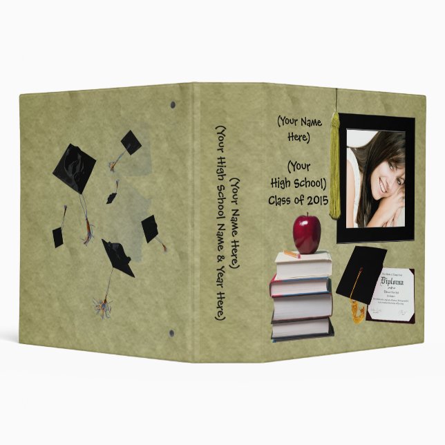 Classeur Graduation personnalisée ou livre mémoire du secon (Arrière-plan)