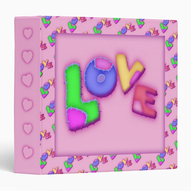 Classeur Grafitti Love Hearts (Devant/Côté)