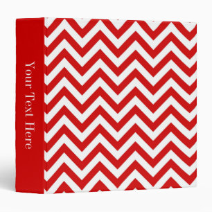 Classeur Grand Chevron rouge et blanc Motif ZigZag