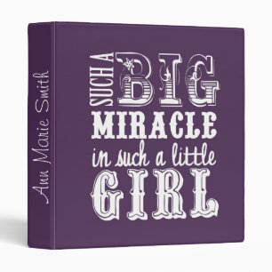 Classeur Grand Miracle, petit livre-bébé pourpre