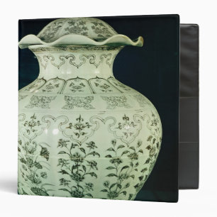 Classeur Grand vase à "Kuoan" décoré des fleurs bleues