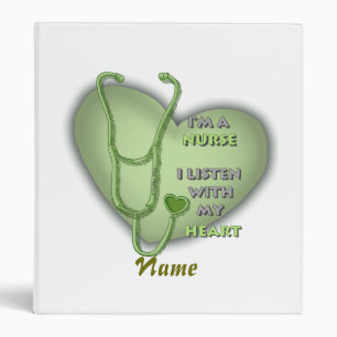 Classeur Grande infirmière à coeur vert 