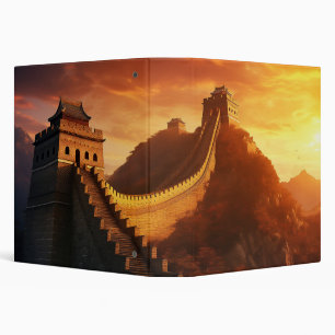 Classeur Grande Muraille de Chine Coucher de soleil Classeu
