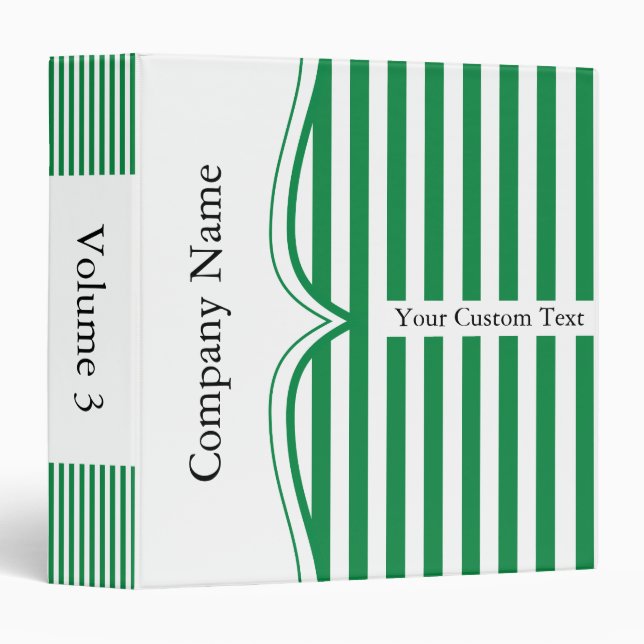 Classeur Grandes vertes et blanches shamrocks (Devant/Côté)