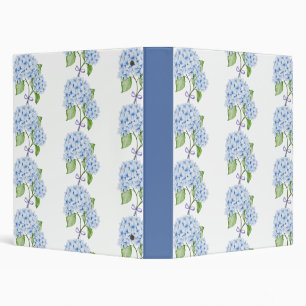 Classeur Grandmillenial fleuri hydrangea arc bleu preppy