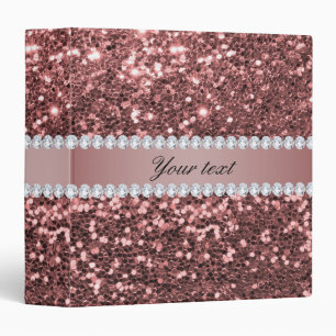 Classeur Grands parties scintillantes et diamants roses de