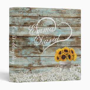 Classeur Grange rustique Tournesol Mason Jar Album de maria