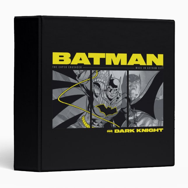 Classeur Graphique à écran tridimensionnel Batman Comic (Devant/Côté)