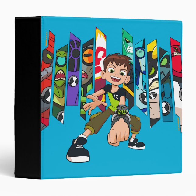 Classeur Graphique de collection d'Aliens Ben 10 (Devant/Côté)