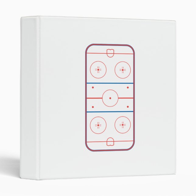 Classeur graphique de la patinoire de hockey (Devant/Côté)