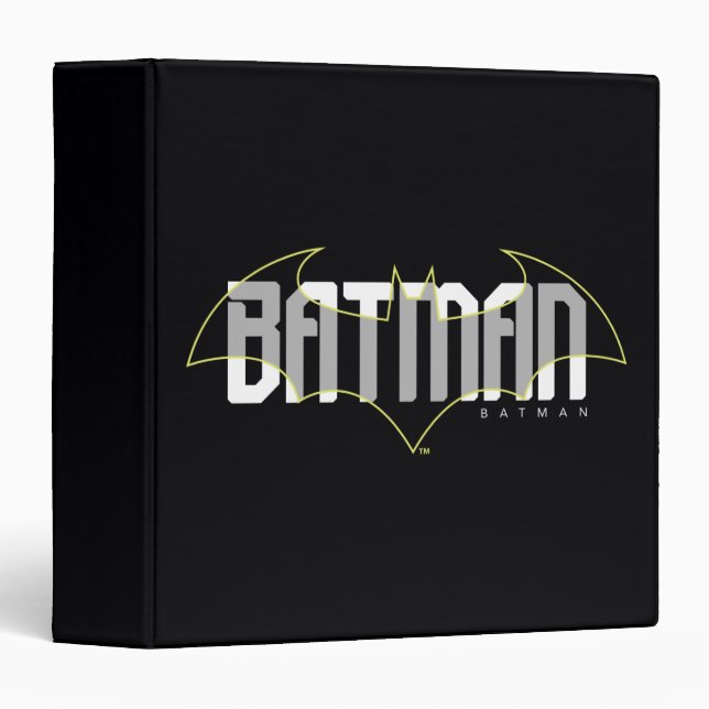 Classeur Graphique de nom haute technologie Batman (Devant/Côté)