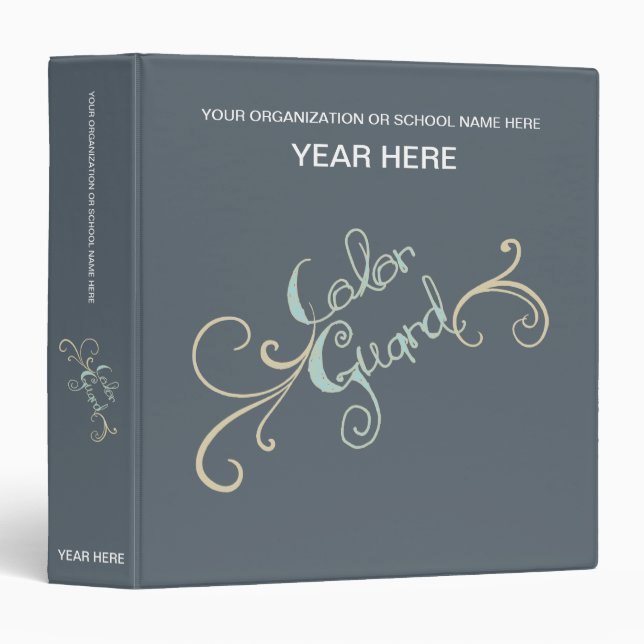 Classeur Graphique De Texte De Garde De Couleur Avec Balaya (Devant/Côté)