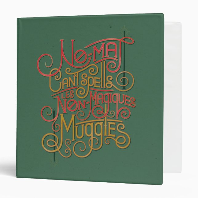 Classeur Graphique de traductions localisées MUGGLE™ (Devant/Intérieur)