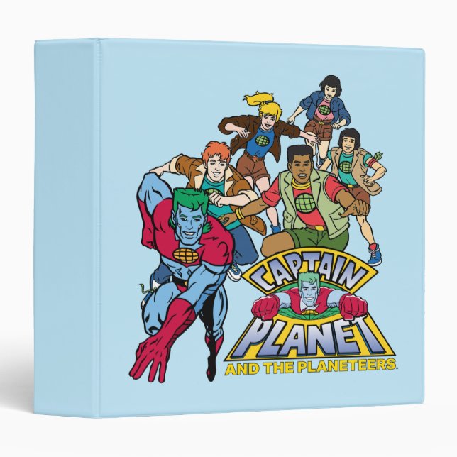 Classeur Graphique du logo Captain Planet & Planeteers Grou (Devant/Côté)