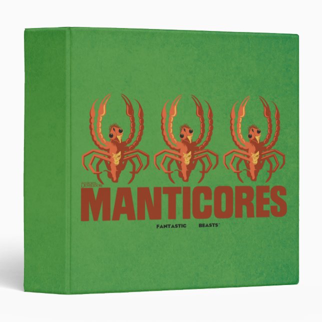 Classeur Graphique Vintage de Baby Manticores (Devant/Côté)