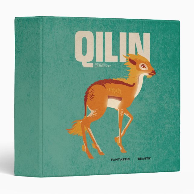 Classeur Graphique Vintage Qilin (Devant/Côté)