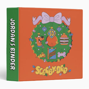 Classeur Graphisme de couronne de snacks de Noël de Scooby-