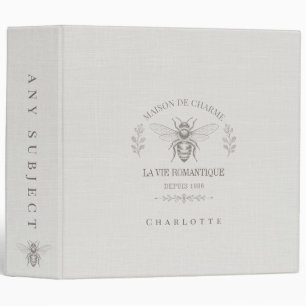 Classeur Gravure personnalisée de style country français