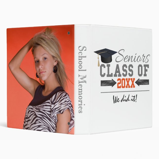 Classeur Gray and Orange Graduation Gear (Arrière-plan)