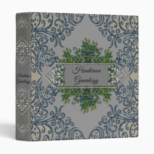 Classeur Gray Blue généalogie élégante