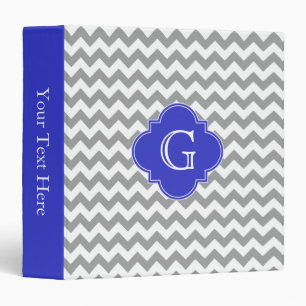 Classeur Gray White Chevron Cobalt