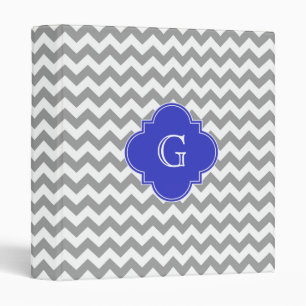 Classeur Gray White Chevron Cobalt